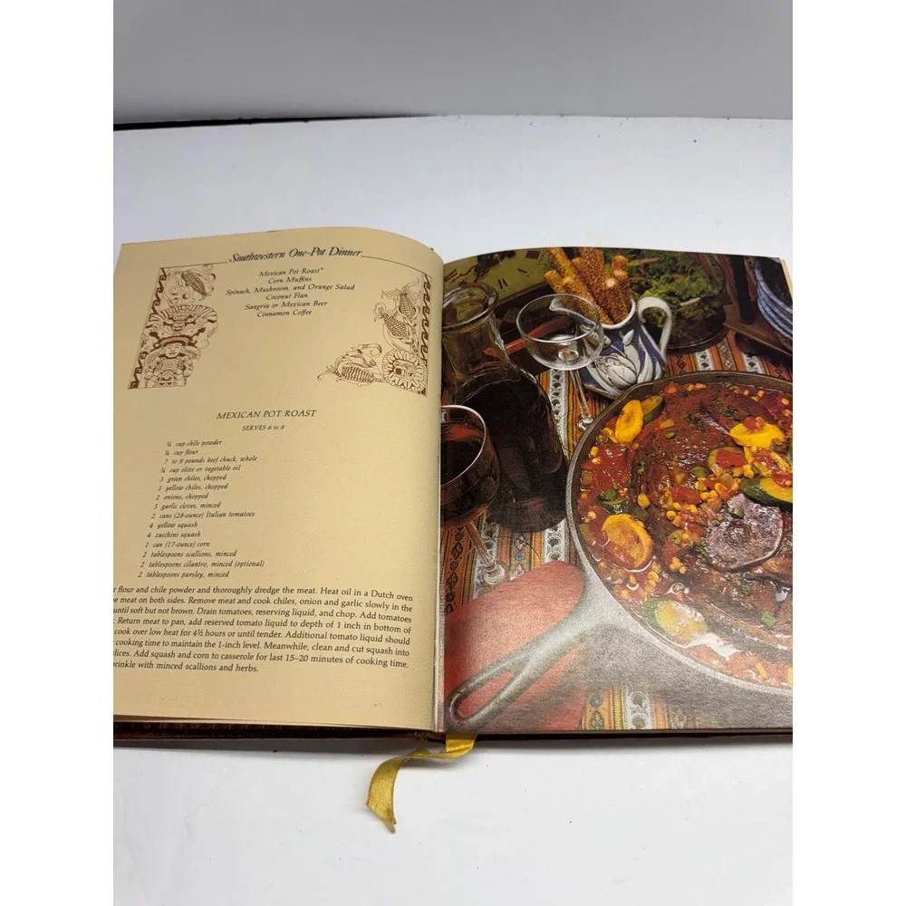 Vintage 1978 Bon Appetit Social Planner Hardcover Recipe Book Calendar Brown